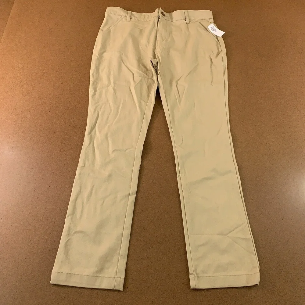 Old Navy Girls Size 16 Plus Khaki Skinny School Uniform Pants NWT *Flaw